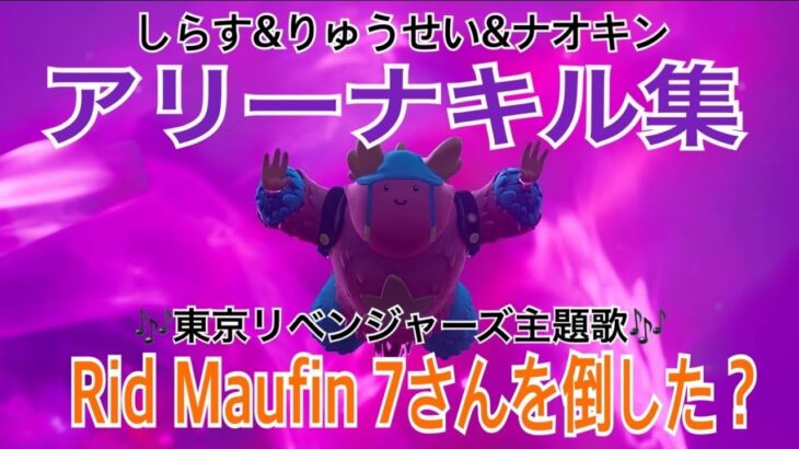 【アリーナ キル集】ナオキンがRid Maufin 7さんを倒しちゃった！？コーチング役のしらすさんがやばたん。マジバケモン。「フォートナイト」「アリーナ」「キル集」