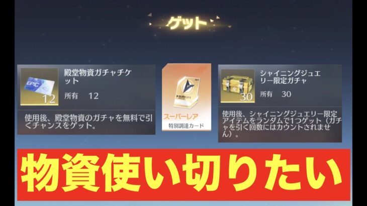 [荒野:ガチャ] 機密物資480回ほどぶん回してみた