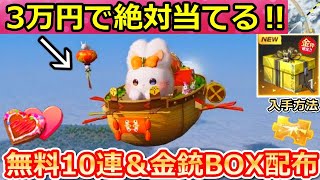 【荒野行動】新ガチャ3万円で輸送機＆金チケ爆当たり作戦‼バレンタイン特別特典GETの入手法・萌え萌え兎の戦闘機：使用シーン・ラブラブ花火の使い方（バーチャルYouTuber）