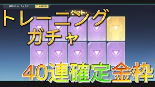 トレーニングガチャ40連確定金枠を引いたら…　荒野行動