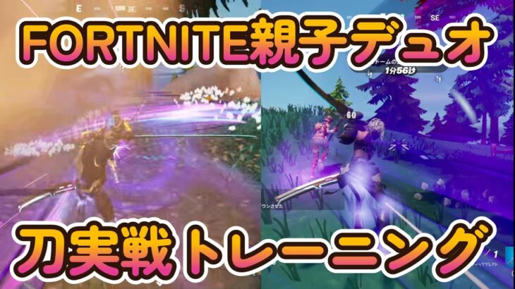 【Fortnite】進撃の巨人コラボ。親子で刀トレーニング！ビクロイを目指せ。