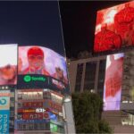 澀谷，「spotify」×「進擊的巨人」合作活動特別廣告