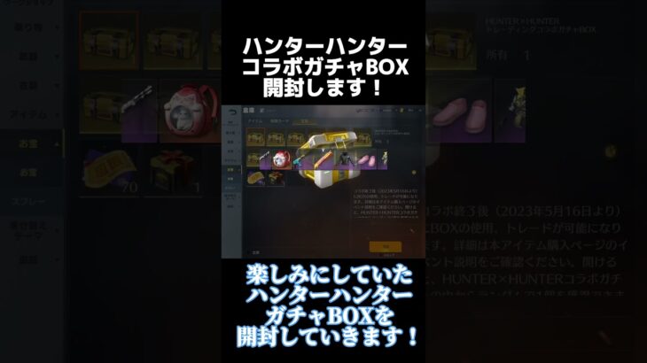 【荒野行動】ハンターハンターガチャBOXを開封していきます！【荒野の光】#荒野行動 #荒野の光