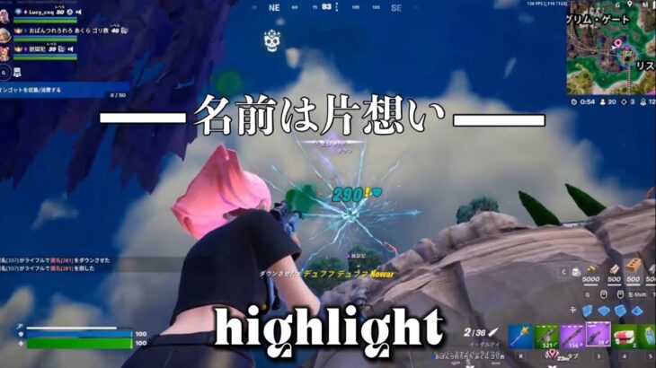 【キル集】名前は片想い/ Lucy Highlight 2【フォートナイト/FORTNITE】　【PS5】