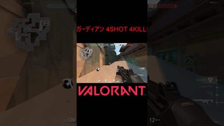 【VALORANT】ガーディアン 4SHOT 4KILL! #shorts #valorant #valorantclips #valorantクリップ #valorantキル集 #ヴァロラント