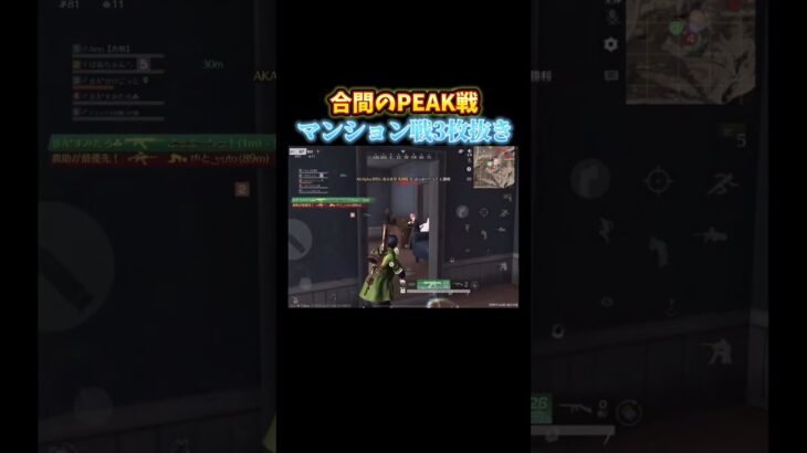 【PEAK戦】初動マンションで武器ガチャ勝って大暴れ！#shorts #荒野行動