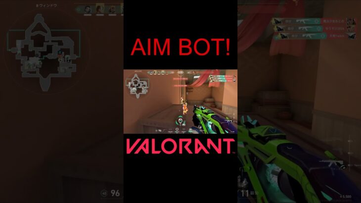 【VALORANT】AIM BOT! #shorts #valorant #valorantclips #valorantクリップ #valorantキル集 #ヴァロラント #valorantショート