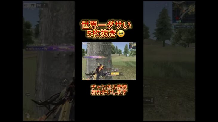 【荒野行動】倒し方もうちょい工夫すれば最強5枚抜きになってたんだろうな… 悔しい　#shorts  #荒野行動