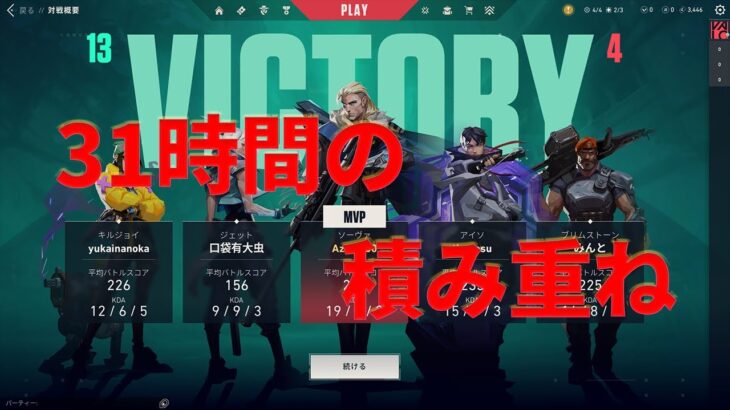 【Valorant】初心者が31時間プレイしたキル集