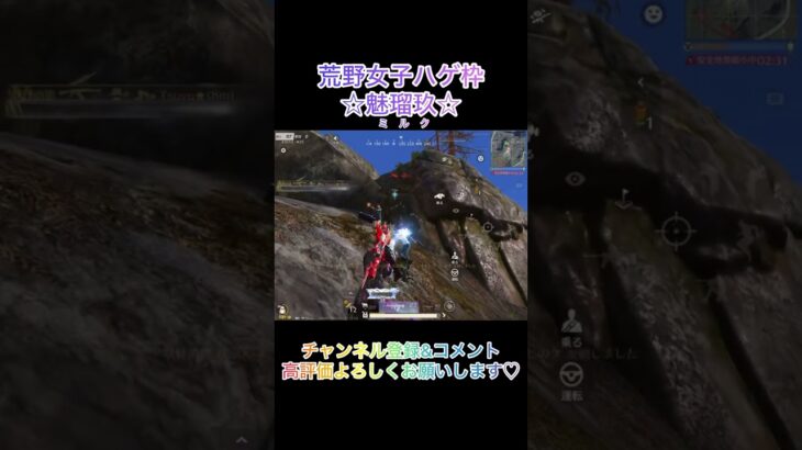 【荒野行動】時間差降り🚗³₃荒野女子☆ハゲ枠ミルク