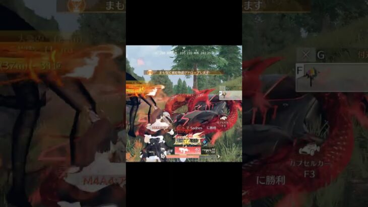 殿堂車フルパ4人抜き　#荒野行動pc版 #荒野行動キル集 #shorts