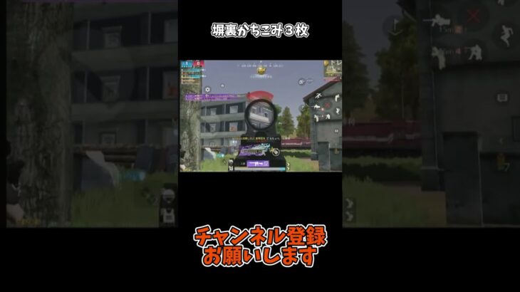 塀裏かちこみ３枚【荒野行動】