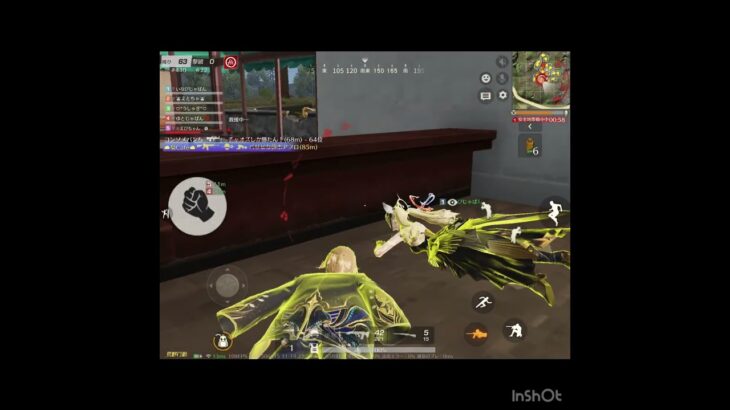 【荒野行動】久々投稿🙇‍♀️麺うちに行ったらエグい数の敵に囲まれたメンバーの悲劇😱😱　　#荒野行動　#キル集　#Shorts